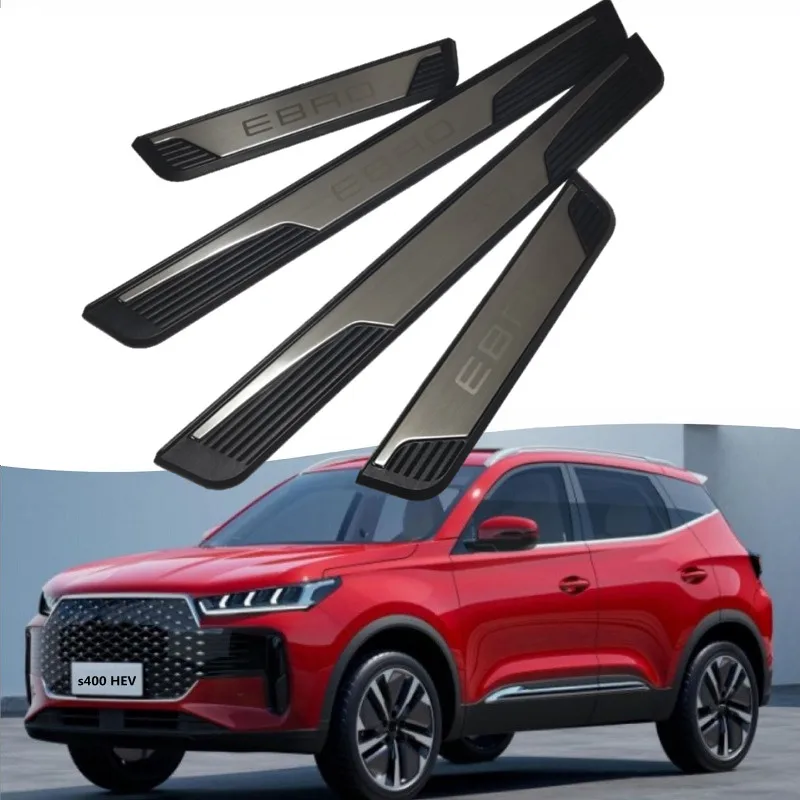 

Для EBRO S400 HEV 2025 2026, аксессуары, автомобильная пластиковая педаль на порог из нержавеющей стали, накладка на порог, автостайлинг