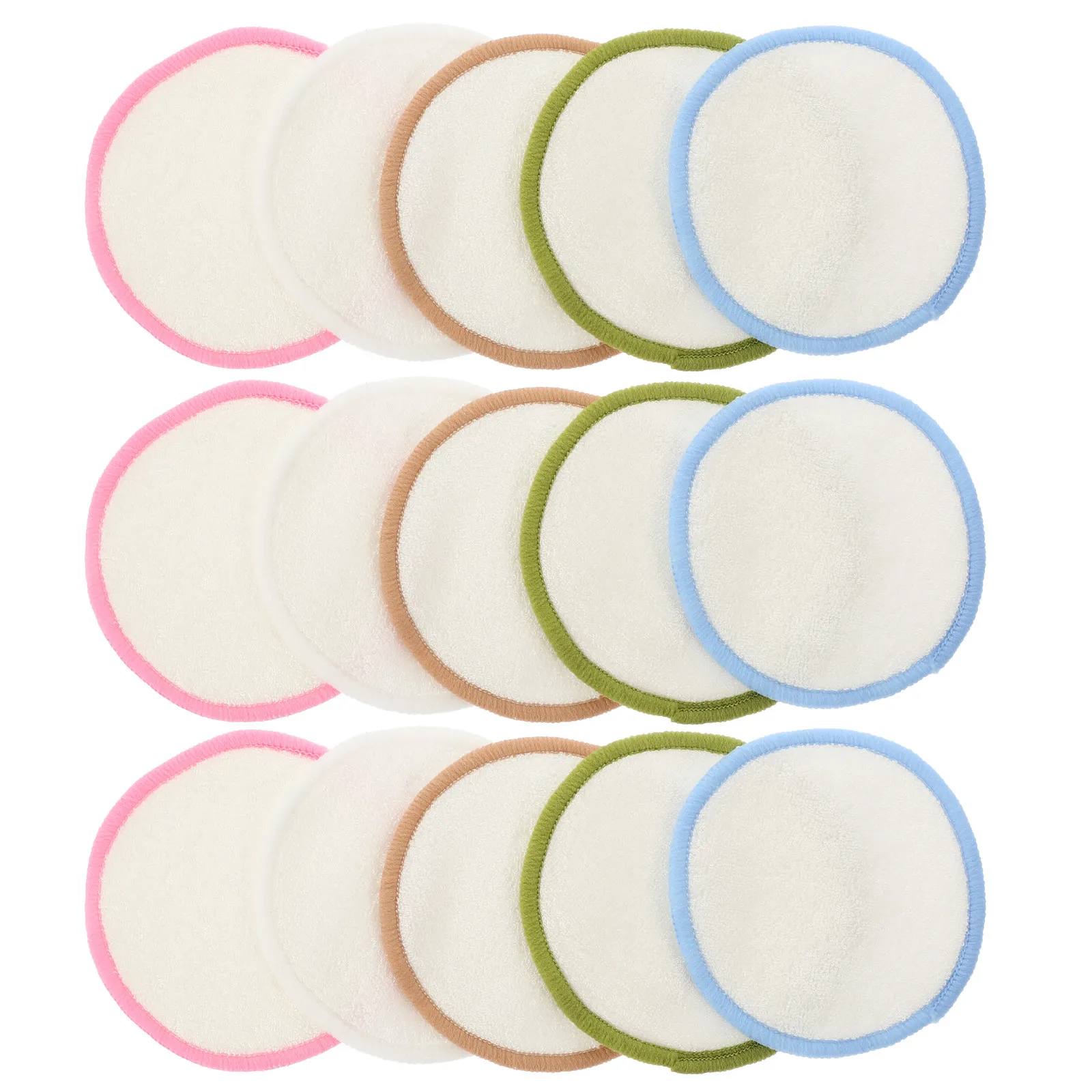 15 Almohadillas Desmaquillantes Reutilizables para Limpieza Facial, Exfoliantes Suaves para Viaje, Aptas para Piel Grasa y Mixta