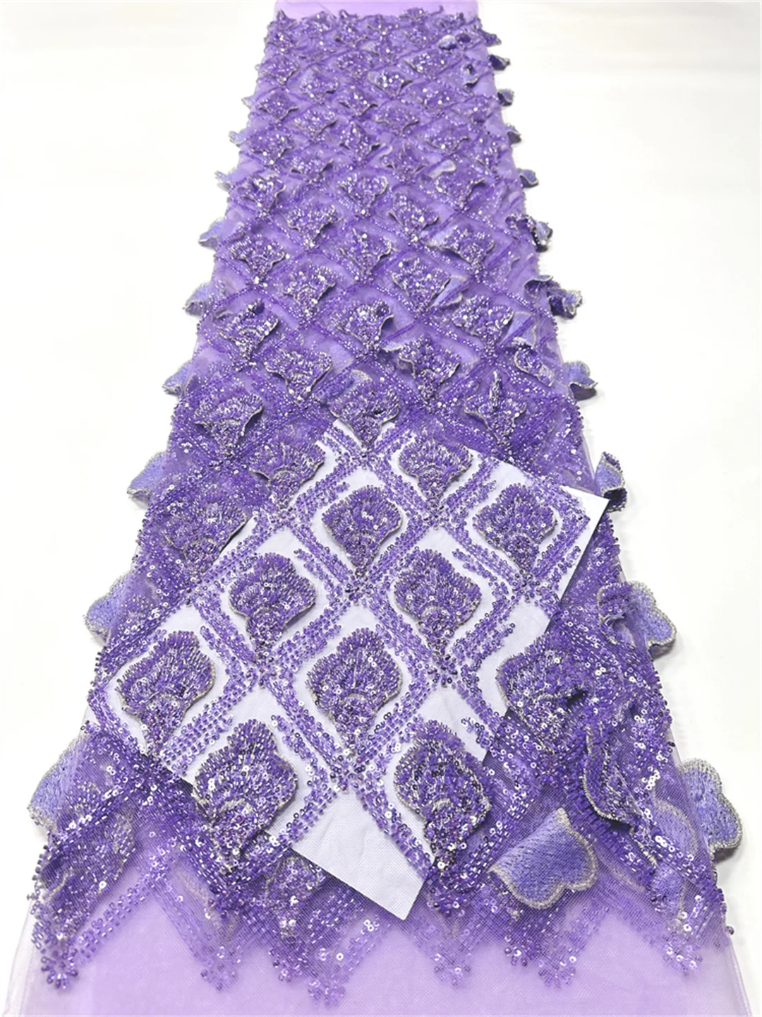 

Африканское нигерийское 3D-сетчатое кружево 2026 года, высококачественная ткань с тяжелыми бусинами и пайетками, вышивка, французское кружево для свадебного платья