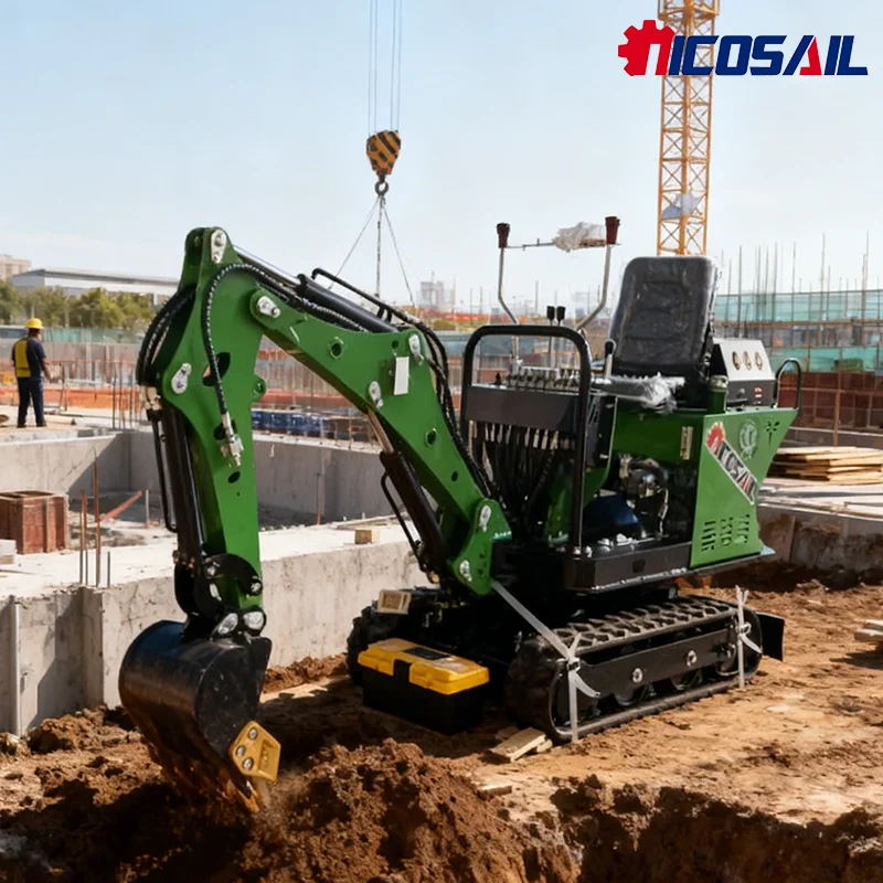 

Nicosail Free Shipping Mini Excavator 0.8 Ton EPA Kubota Engine Excavator Factory Sales Digger 2 Ton 1 ton For Sale Mini Excavat