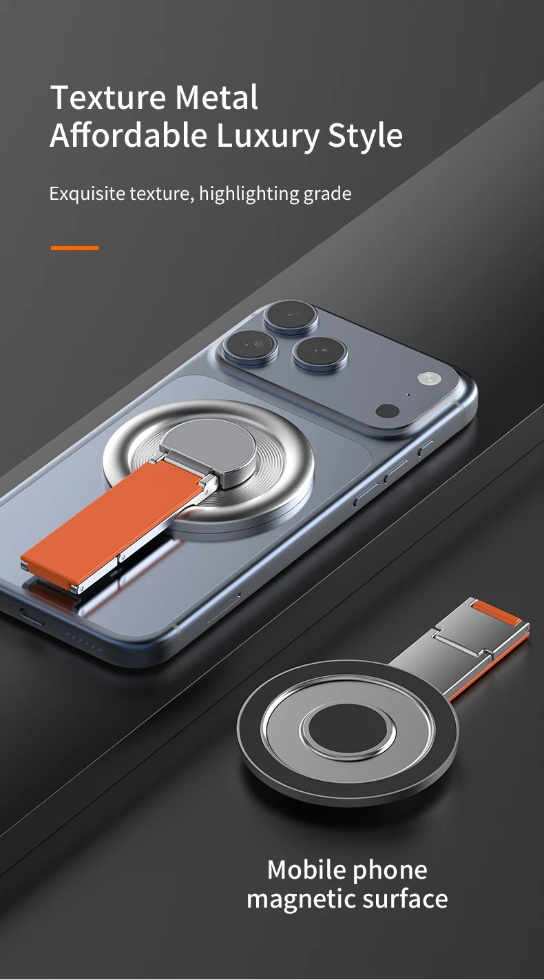 Starker magnetischer Telefonhalter für Magsafe, 360-Grad-Drehung, Magnet-Fingerring-Ständer, kompatibel mit iPhone 17 15 16 Xiaomi – Detail 15