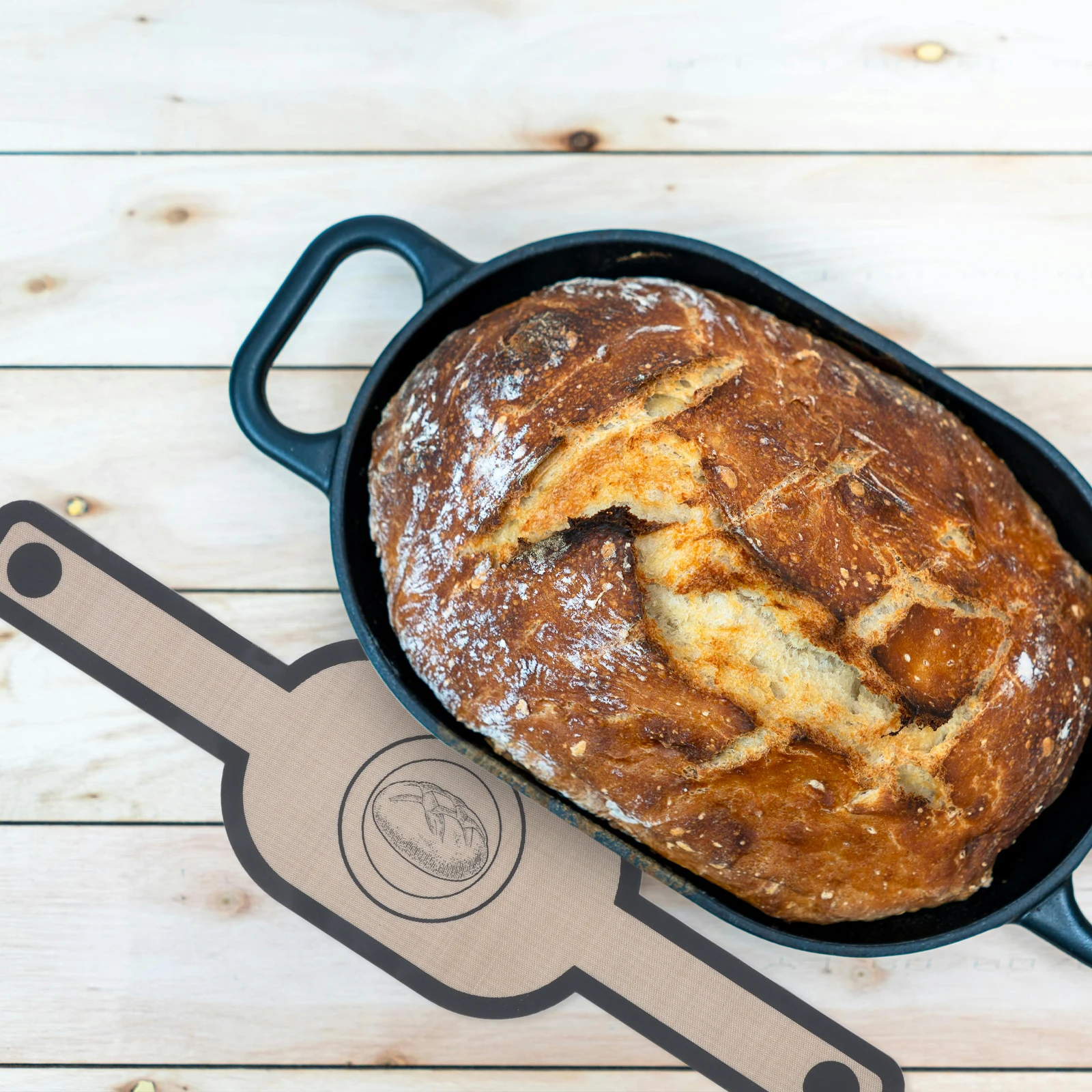 

Long Handle Silicone Bread Sling Oval Mat Sourdough Baking Accessories Heat Insulation Easy Clean Reusable Home