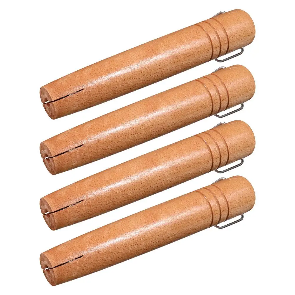 

4Pcs Pot Handles Wood Replacement Detachable Light Saucepan Cookware Grip Handle Flat Pan Japanese Design