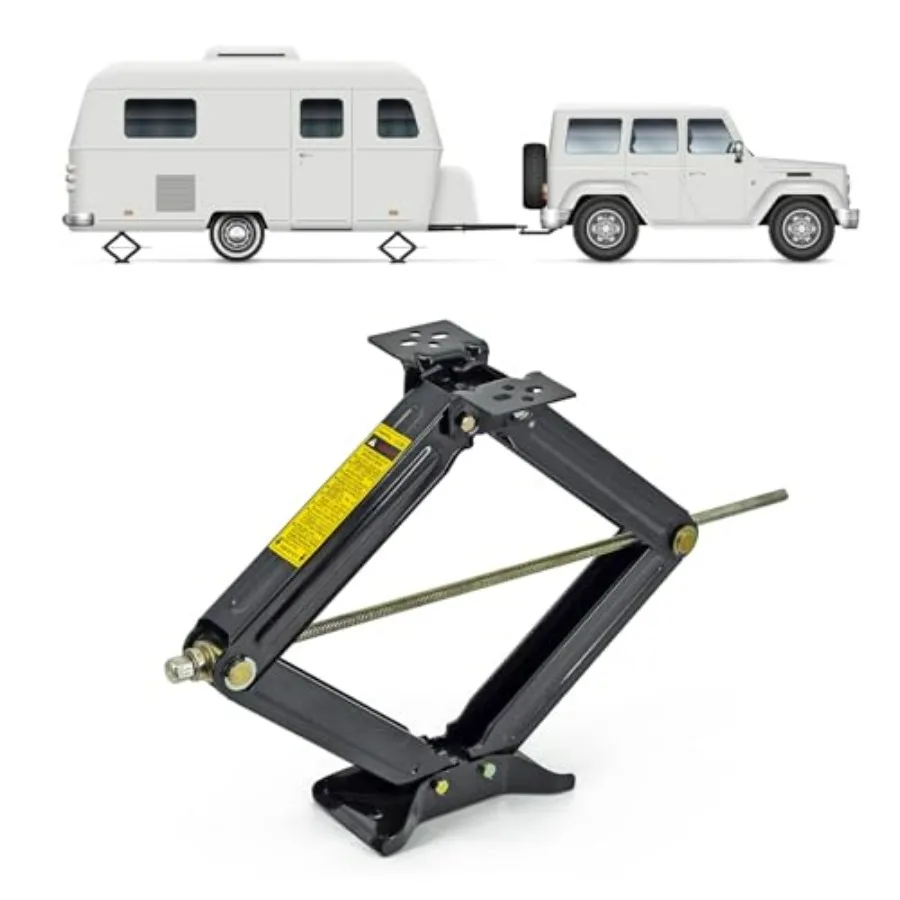 Universal RV Camper Travel Trailer Stabilizer Leveling Scissor Jack Bolt-on or Weld-on 2500 lbs Load Capacity 24 inch Height 5t