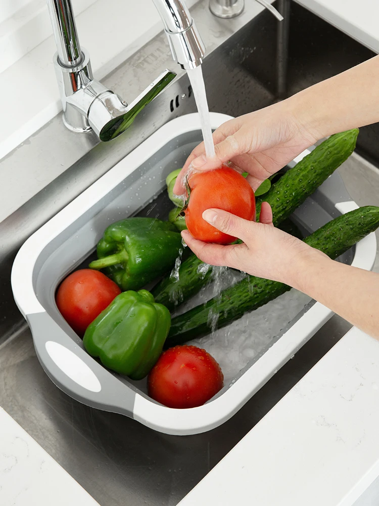 

Пластиковая кухонная раковина, корзина для ожидания овощей, Dormi, домашнее использование, креативная дренажная корзина для белья, штабелируемая конструкция