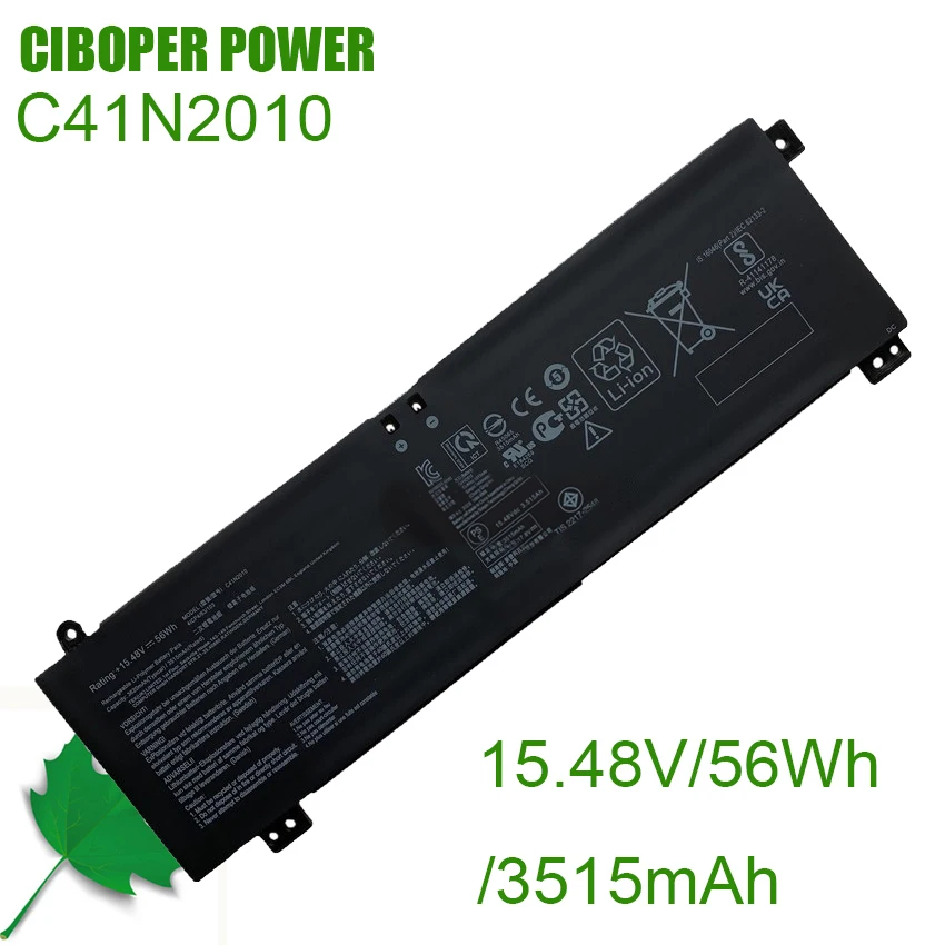 CP Laptop Battery C41N2010 15.48V/56Wh/3515mAh For ROG Strix C15 G513QC G513IH G513QE G513QC G17 FX507ZC Series