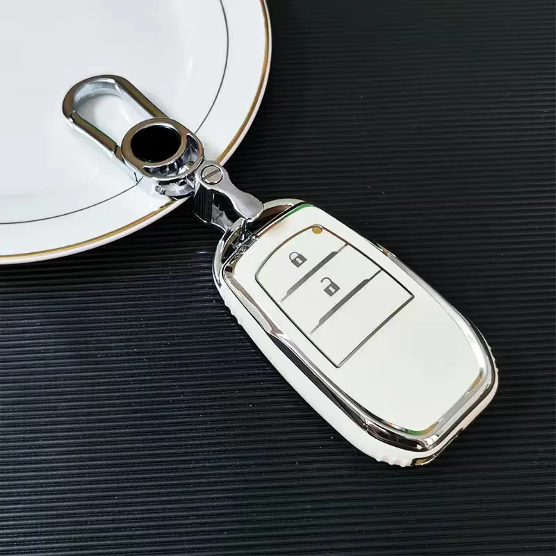 

Car Remote Key Case Cover Keychain For Toyota Corolla SE 2023 Camry 50 55 TLC200 Yaris Land Cruiser Prado150 RAV4 Venza SIENNA