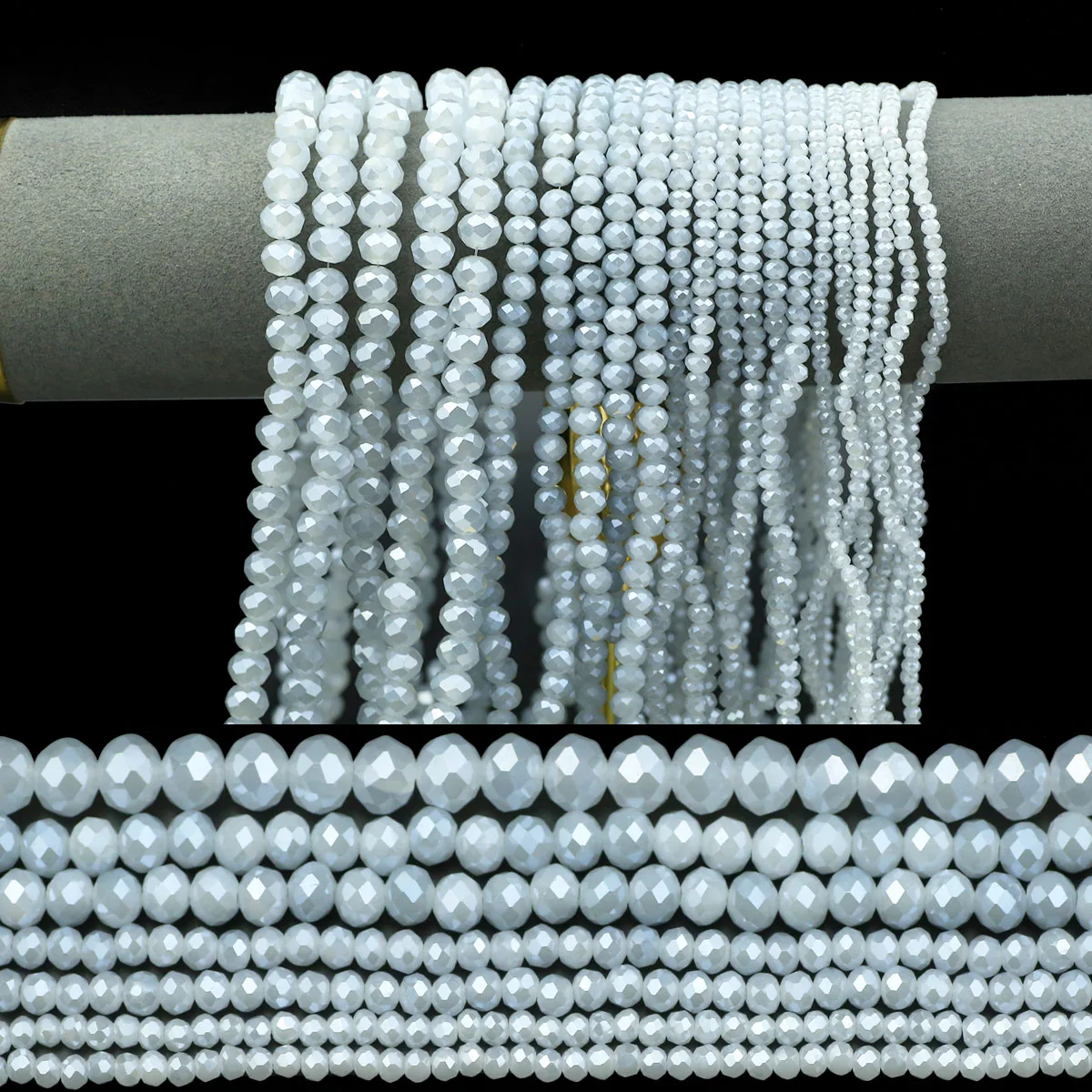 3/4/6/8mm Flache Runde Facettierte Porzellan Blau Österreichischen Kristall Lose Perlen Für Schmuck Ohrringe armbänder Anhänger DIY Zubehör