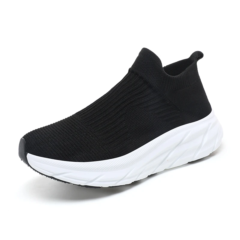 Men Women Mesh Breathable Platform Running  Sport Shoes Light Weight Slip On Outdoor Casual Jogging Sneakers Lovers