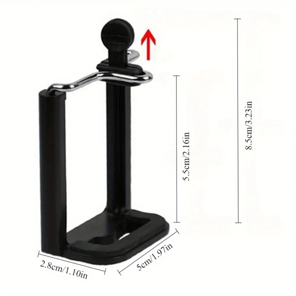 1pc Black For Phone Holder Tripod Tripod Stand With 1/4 Inch Nut Screw Hole Selfie Stick Phone Clip Accessories