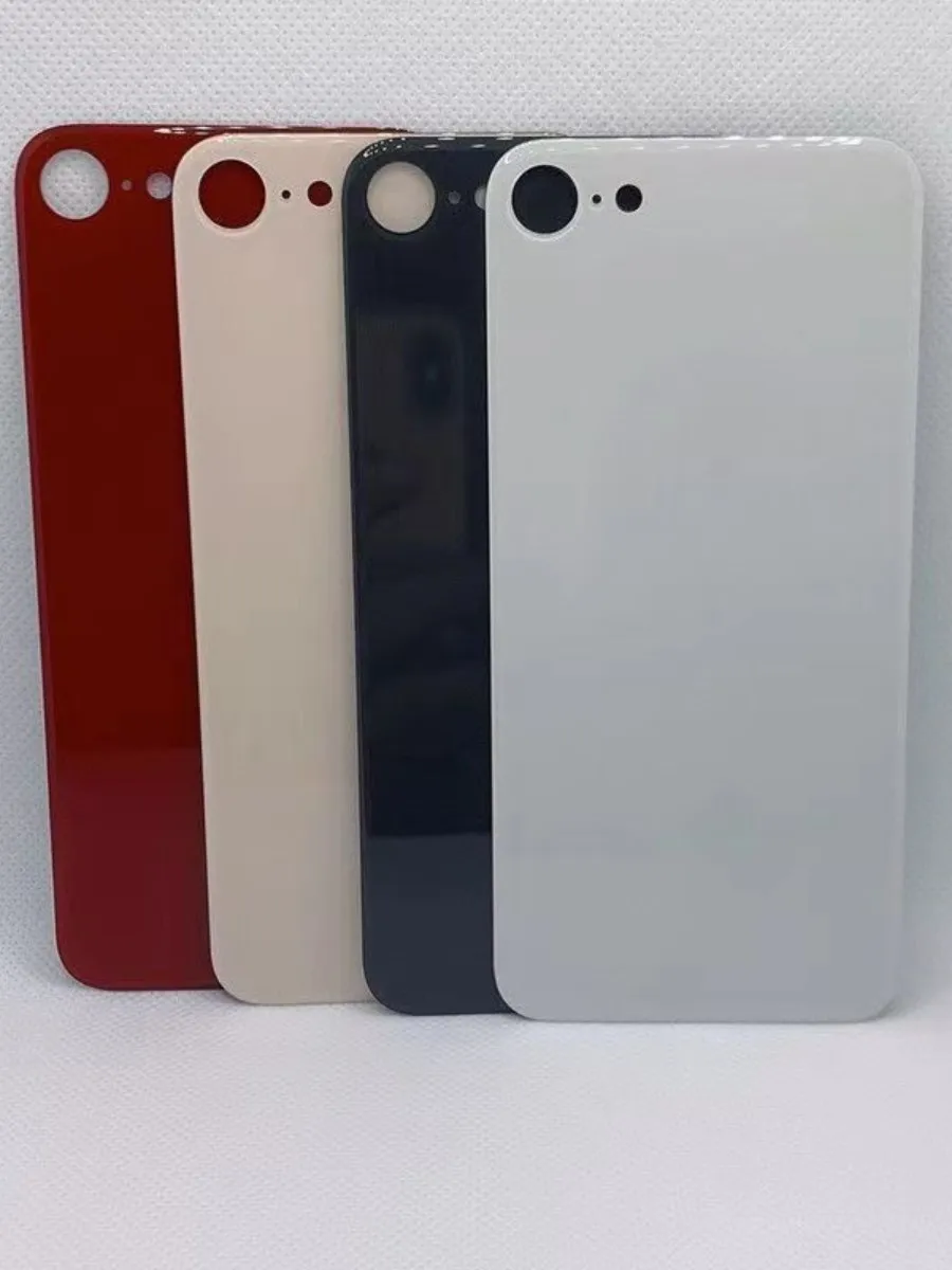 For iPhone 8 Back Glass Panel Battery Cover Big Hole Rear Door Housing Case Replacement Parts With 3M Tape