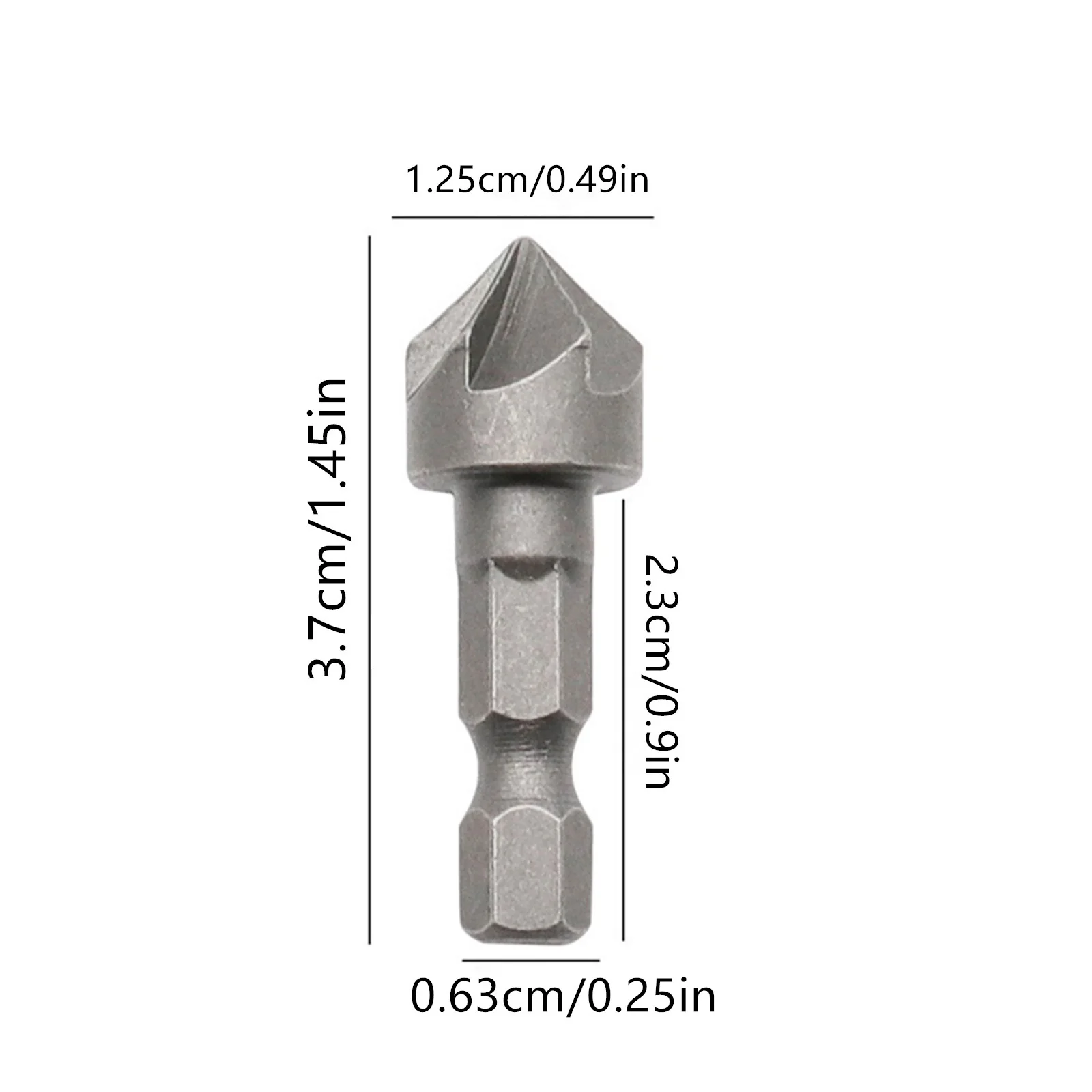 20Pcs 90 Degrees 6-Flute Countersink Drill Chamfer Bit 1/4