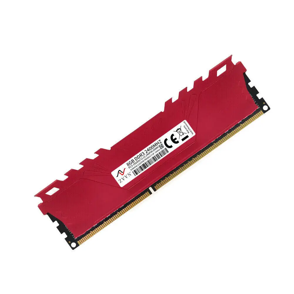 8GB DDR3 2400MHz OC PC3-19200 240Pin Overclocking Desktop XMP PC Memory ZVVN Red
