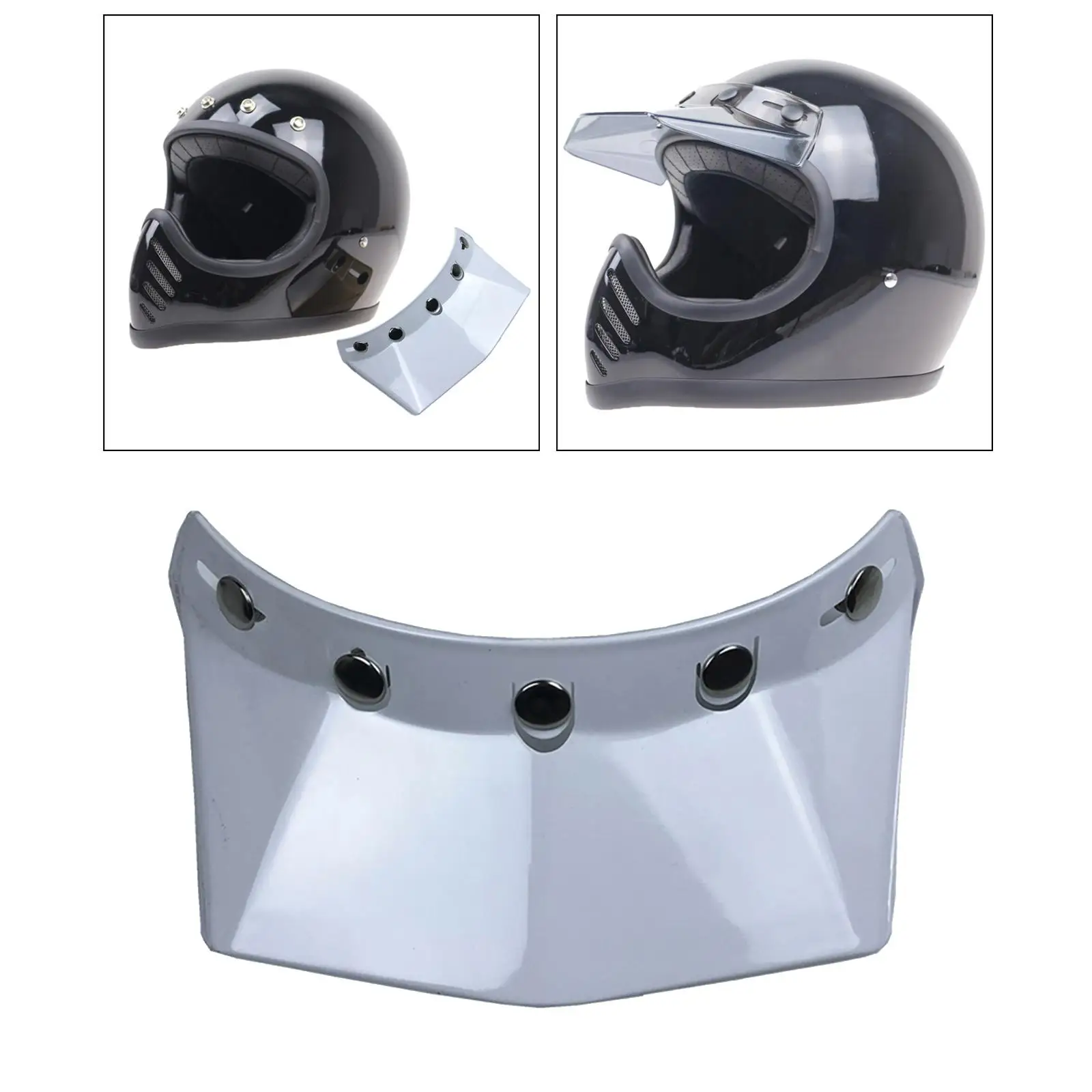Universal Motorcycle Helmet Visor Peak Protector Hard PC Lens Protection for Men’s Motorbike Helmet Accessories