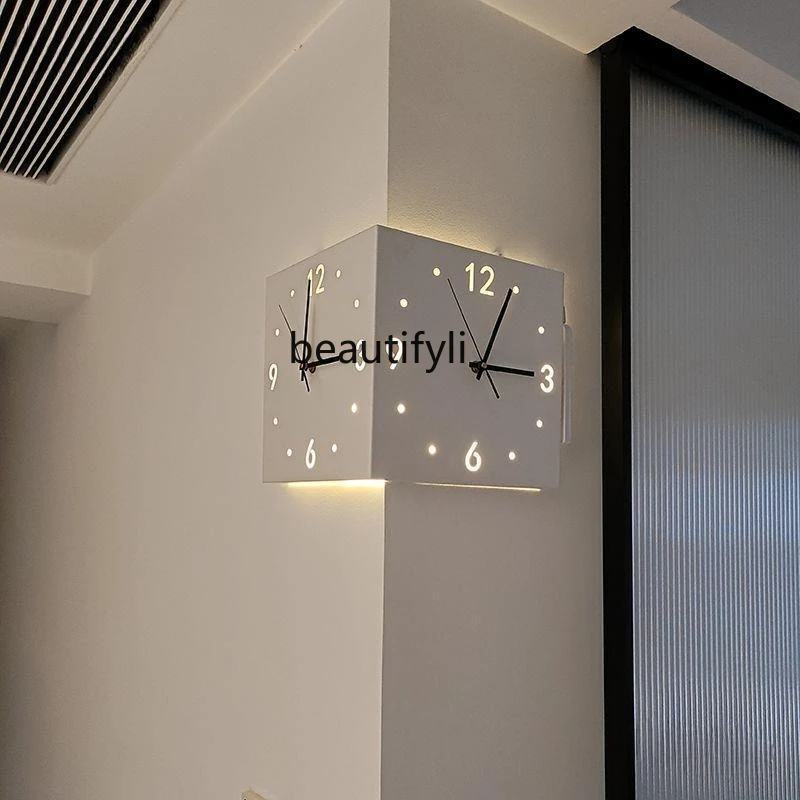 

Simple creative corner clock wall clock living room silent corner clock universal