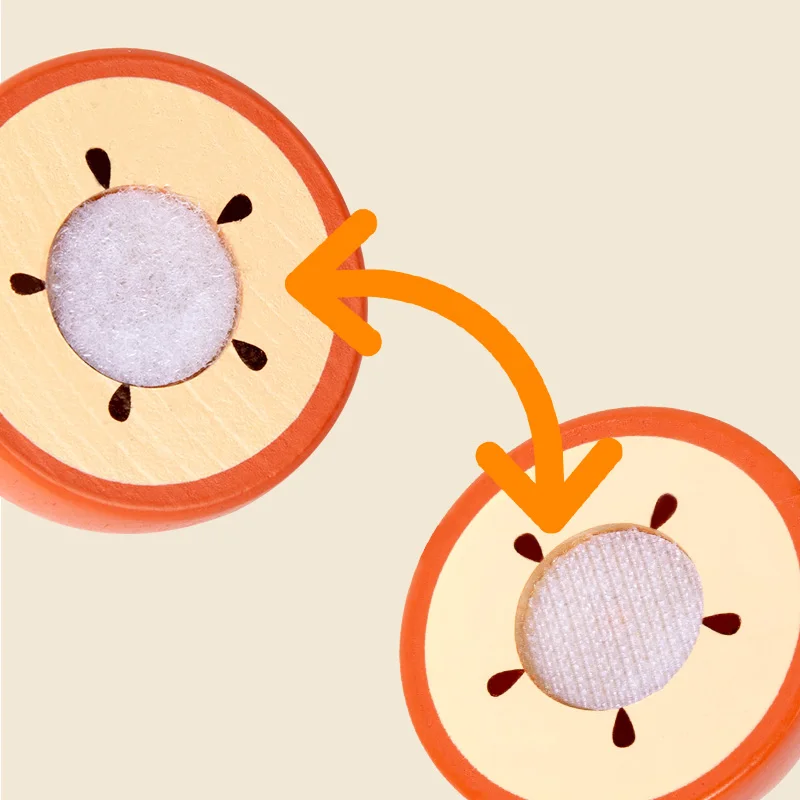 Obstschneidespielzeug: Vortäuschen zu scheiben, Obst und Identifizieren von Arten – Kinder haben ein explosionsgeschäft beim Lernen über Ingredien