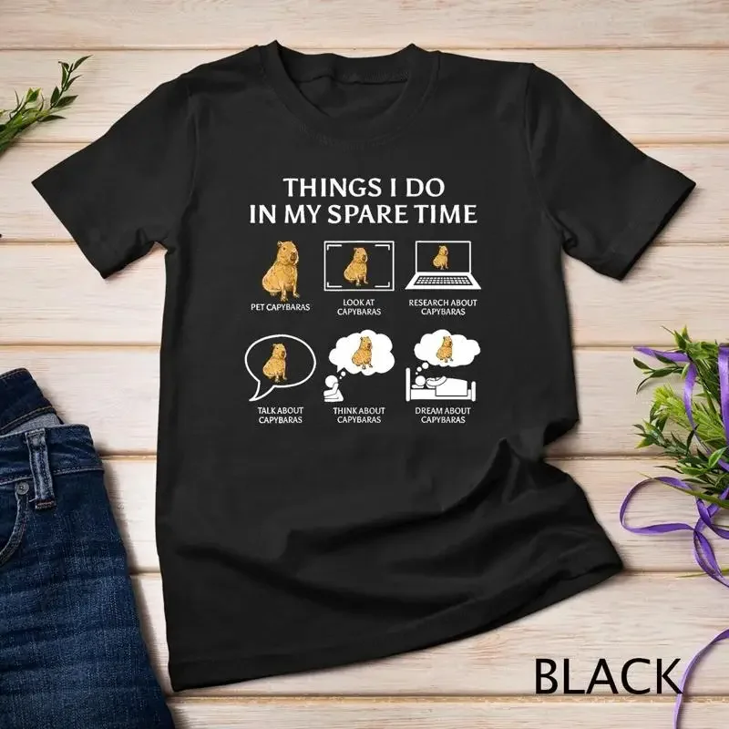 Capybara Funny Capibara Rodent Things I Do In My Spare Time Unisex T shirt