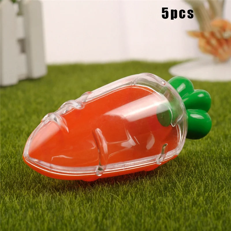 A59E-5Pcs صندوق حلوى الجزر البلاستيكي الشفاف لعيد الفصح ديكورات صندوق هدايا عيد الفصح الإبداعية #2