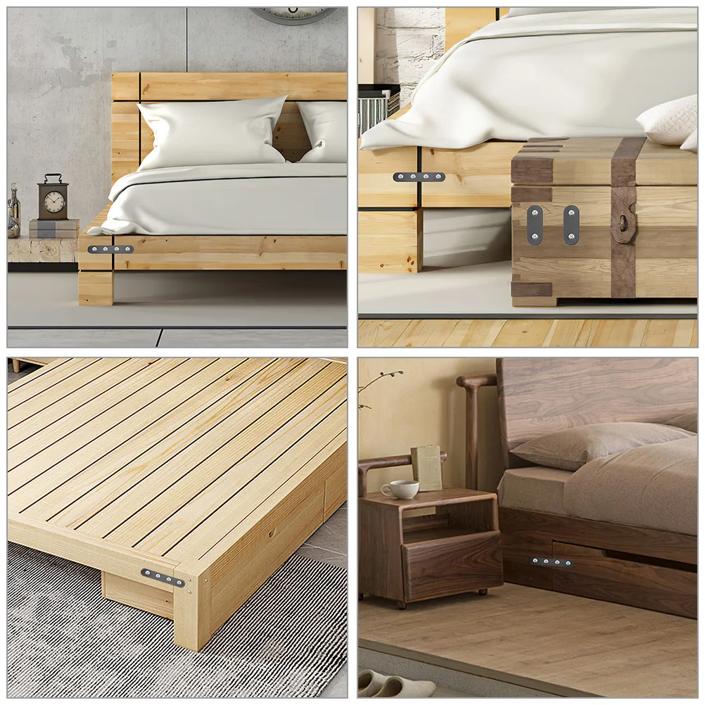 

20Pcs Stainless Steel Straight Brackets Furniture Plates Flat Mending Repair Joining Plates for Wood Metal Furniture