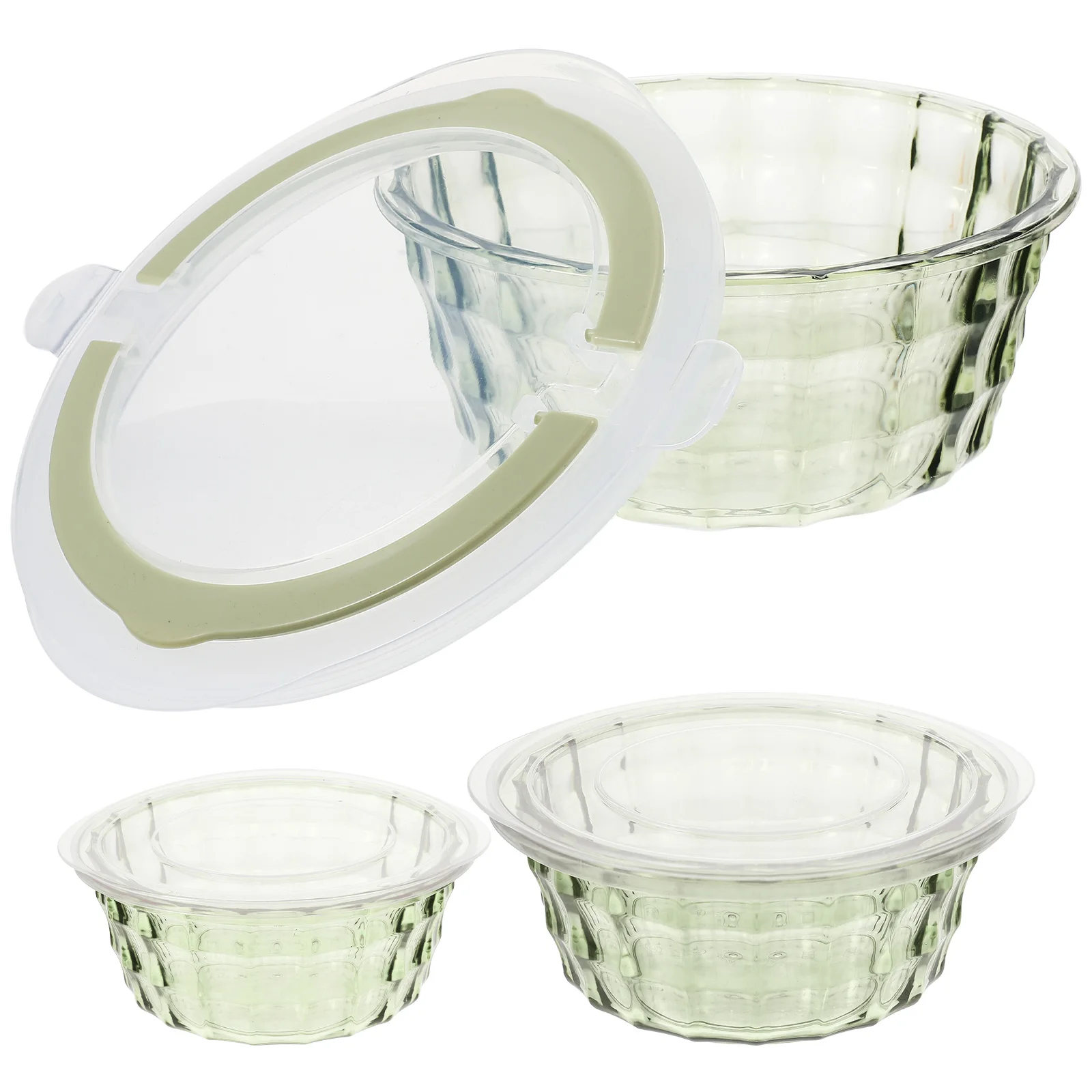 

3 Pcs Food Crisper Set Kitchen Storage Containers Salad Snack Fruit Container Sealing Case Dry Box Vegetable Organizing Box