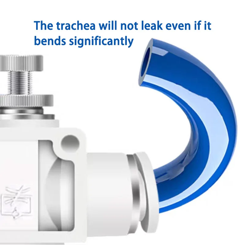 1 قطعة T-شكل SA تركيب هوائي 4 مللي متر 6 مللي متر 8 مللي متر 10 مللي متر 12 مللي متر اتصال سريع سرعة الهواء تنظيم الضغط صمام الخانق الأبيض