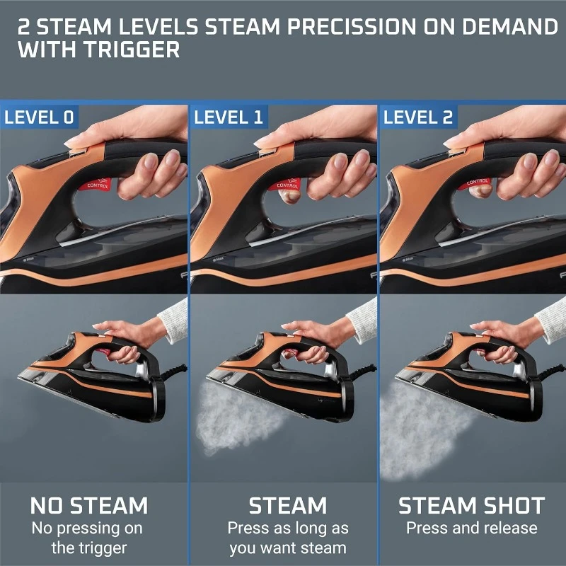 Iron, Steam Force Pro Stainless  , Professional Results, 1850 Watts, Auto-off, Ironing, Copper Clothes Iron DW9540