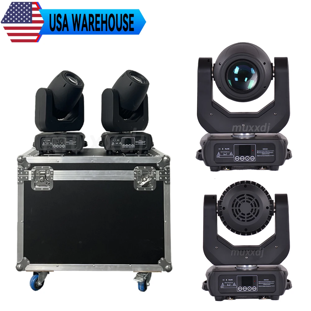 

US WAREHOUSE 2pcs 150W LED Spot Moving Head Light For Wedding DJ Stage Light -BLACK HOUSING