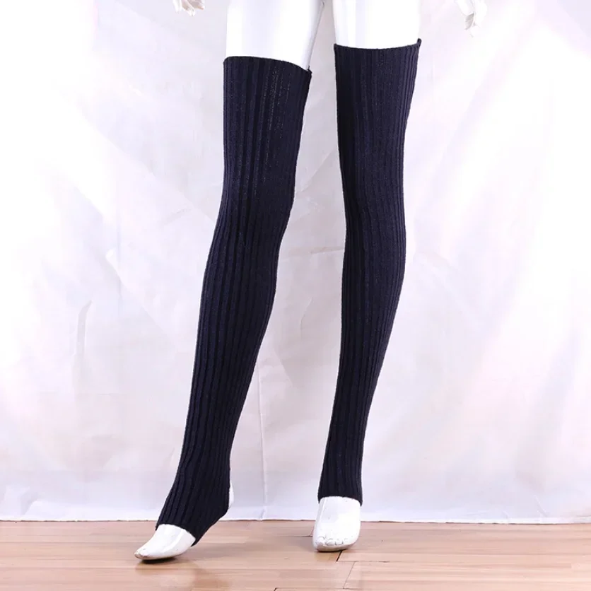 Womens Leg Warmers Winter Warm Ankle Stretch Knitted Thigh High Over Knee Long Socks Ladies Boot Sock Gaiter Female Stockings