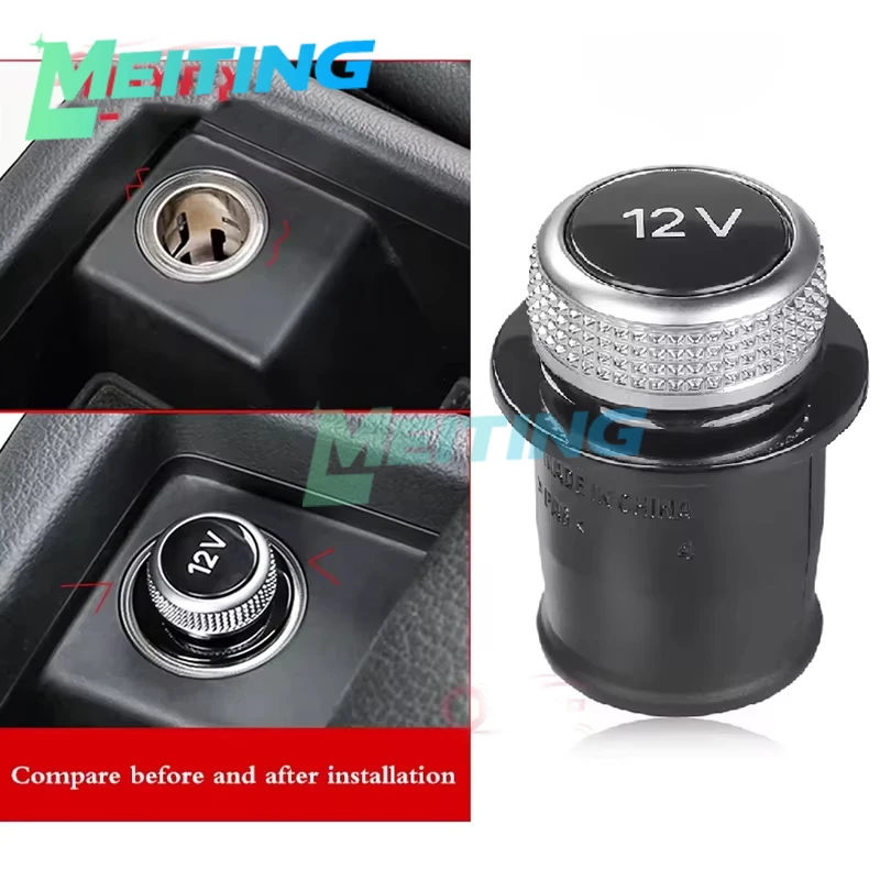 

OEM Chrome 12V Cigarette Lighter Cover for Audi Q4 E-tron/Q7/Q8 & A6/A7/S6/RS6/RS7 2018-2023 - 4K0919311 Socket Plug with Anti