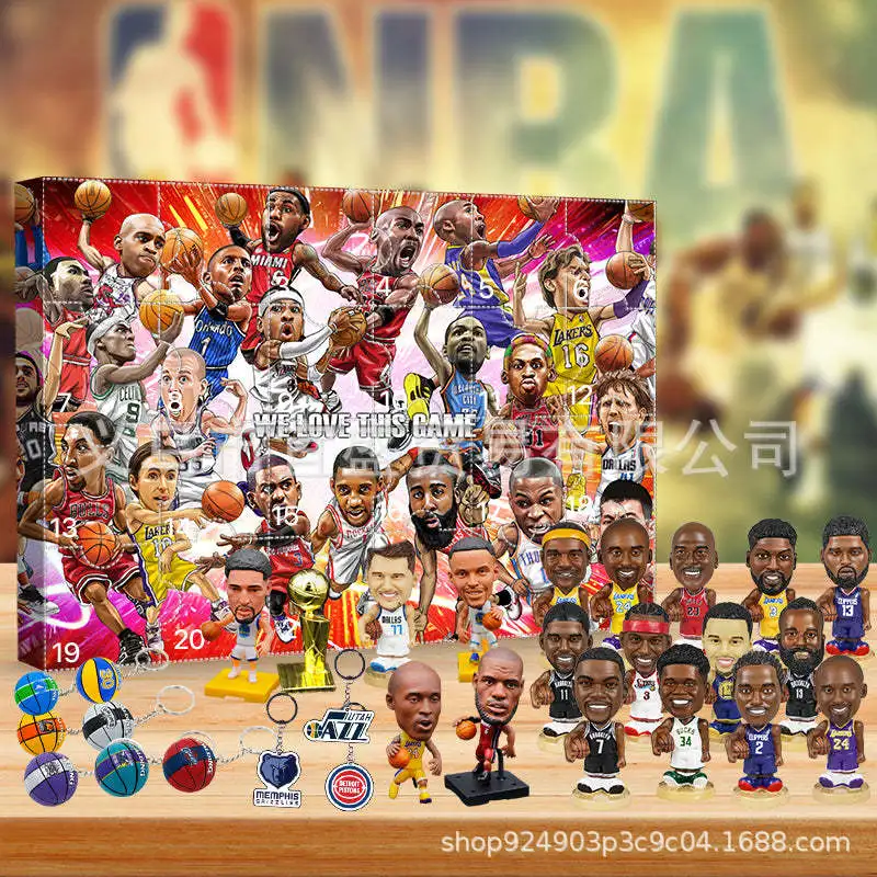 

Basketball Action Figure Souvenirs Rubber PVC Ball Star Basketball Fans Collectible Pendent Toy Gift for Boy Friend