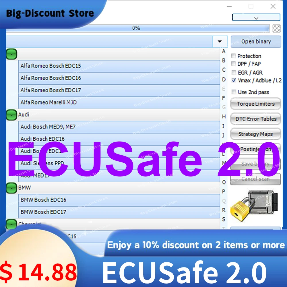 

Software ECU Safe 2.0 Hot Selling ECUSafe 2.0 ECU ECM 2.0 Diagnostic Tool For Car and Trucks CD USB win7/10/11