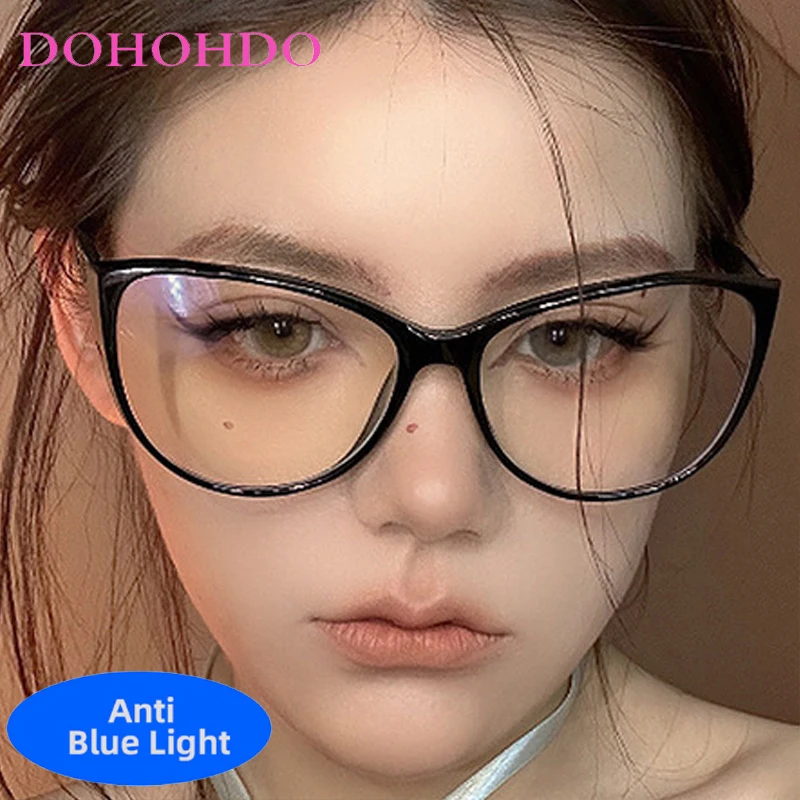 

Punk Y2K Cat Eye Fashion Design Optical Women's Glasses Men Computer Office Work Anti-Blue Light Eye Protection Eyewear Lentes