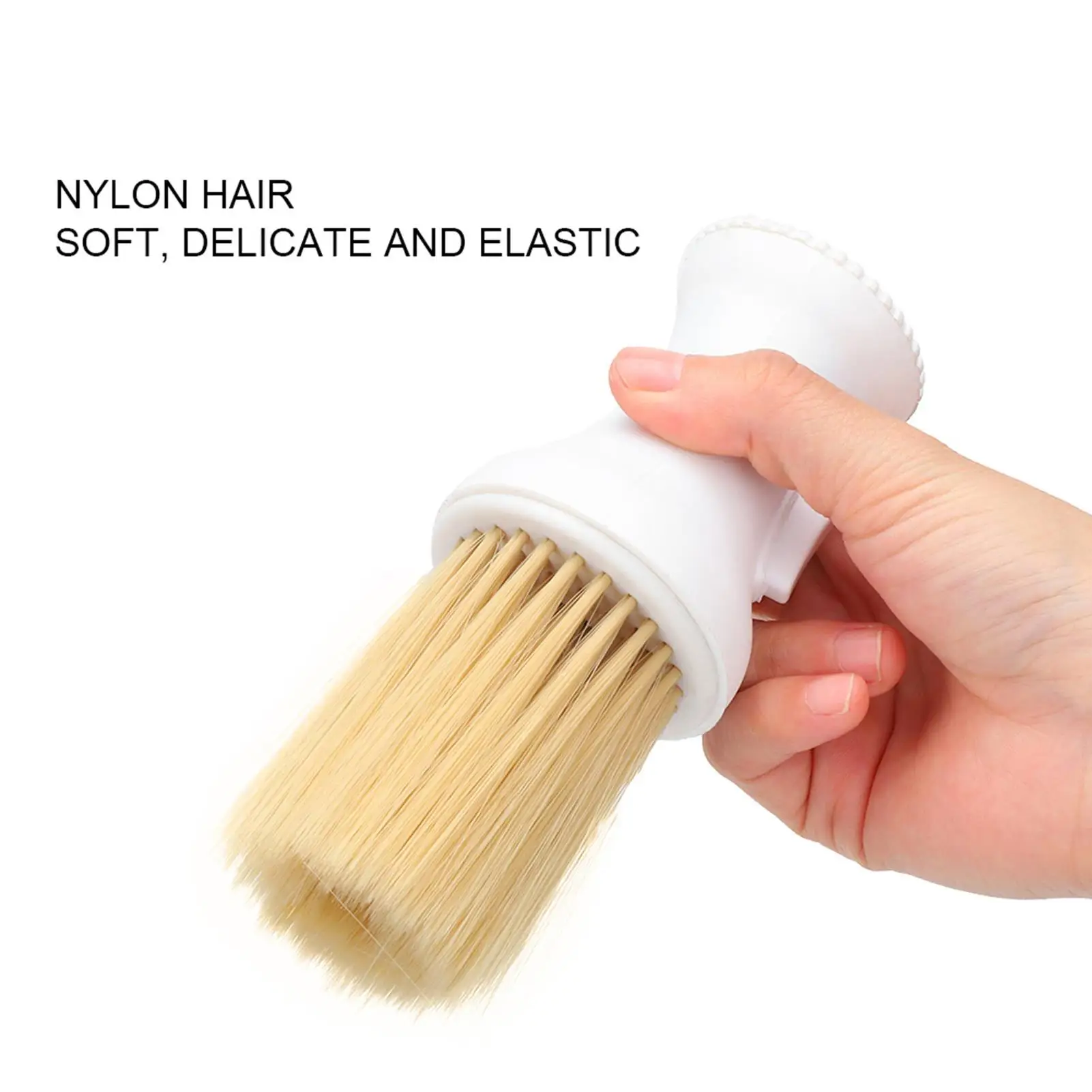 Soft Hair Neck Duster Brush for Barbershop – Beard Styling Tool & Dust Cleaning Hairdressing Brush with Powder Storage