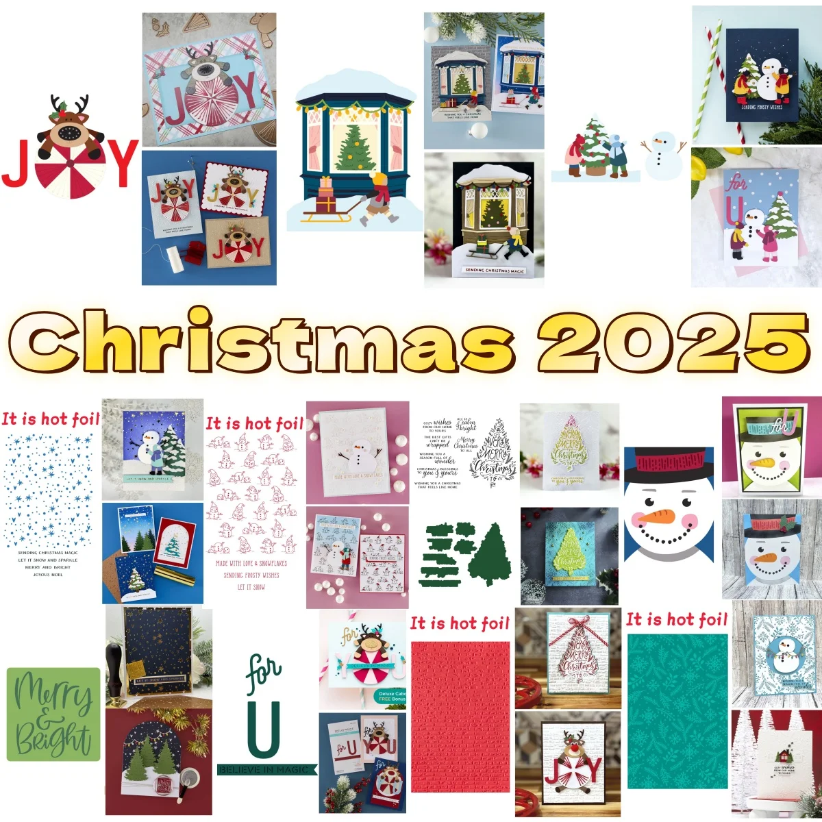 

Christmas Snow Day Friend Collectuon Metal Cutting Dies Clear Stamps Stencil Hot Foil Wax Stamper For DIY Making Card Supplies