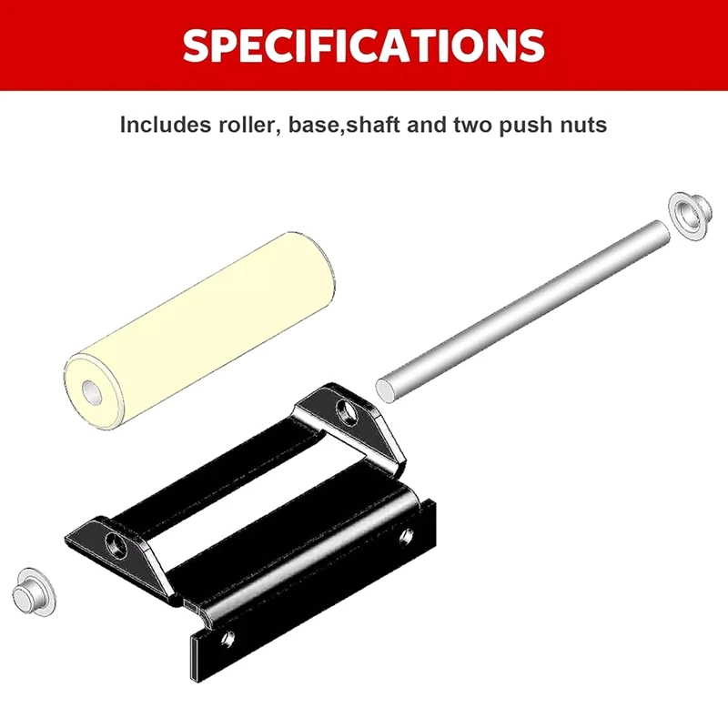 RV Slide Out Roller Kit J-36 For Lippert RV Slides Nylon Roller,Solid Steel Plate 276288 (2 Pack)