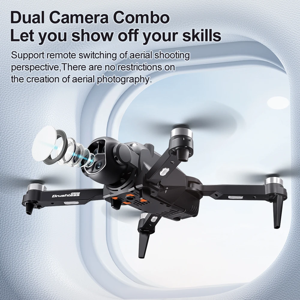 2025 novo drone m7 com tela grande 4 eixos wifi fpv 4k câmera hd sem escova rc quadcopter dobrável drone fotografia aérea presentes
