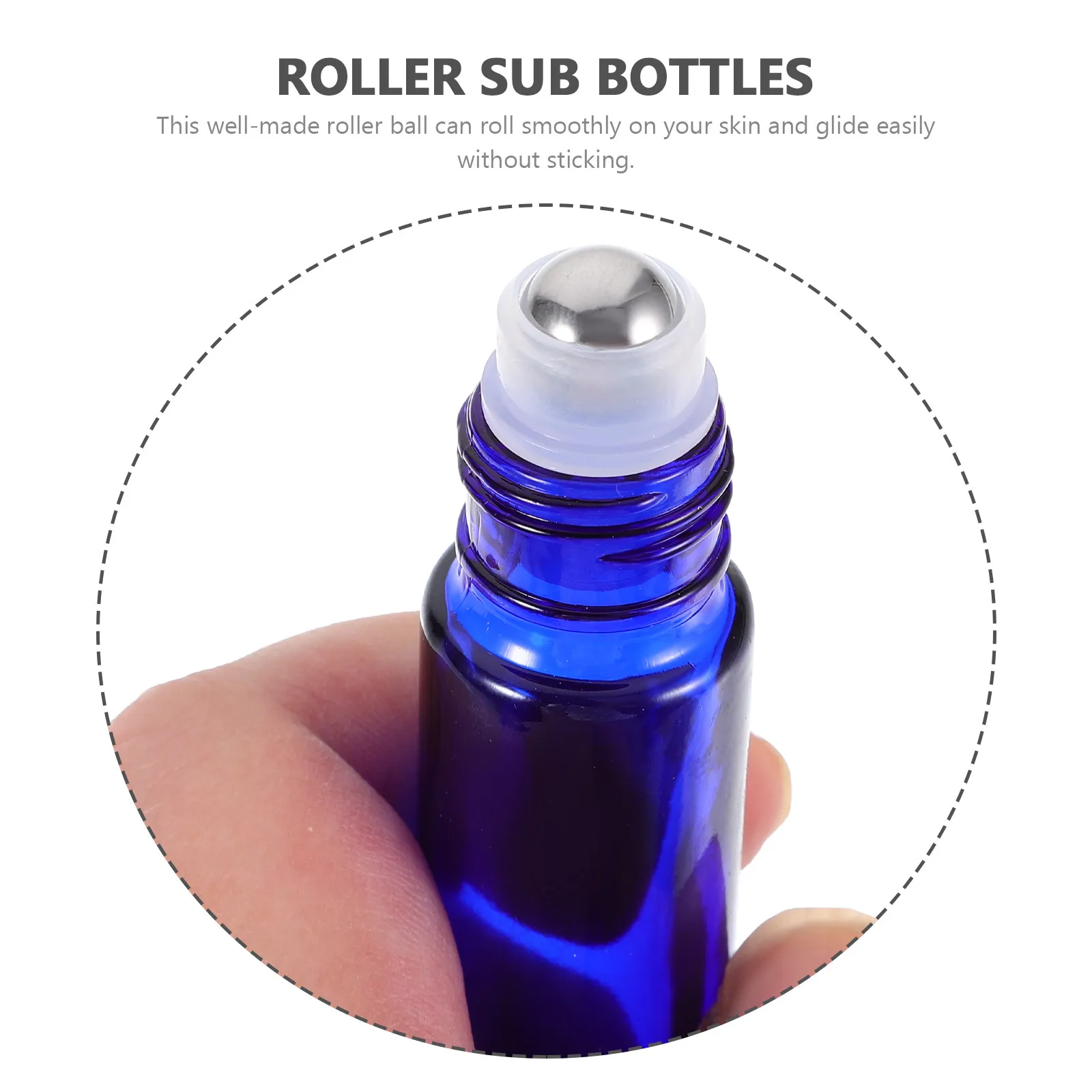 10pcs Refillable Glass Roller Bottles – Multifunctional, Easy-Clean, Durable Travel Roll-On Bottles
