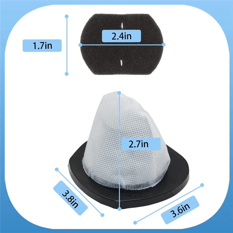 Stable-2030 Ersatzfilter für Bissell 3-in-1 leichter Stabstaubsauger 2030,20303,20306,20307 mit 6 Schaumstofffiltern 1611501 Se
