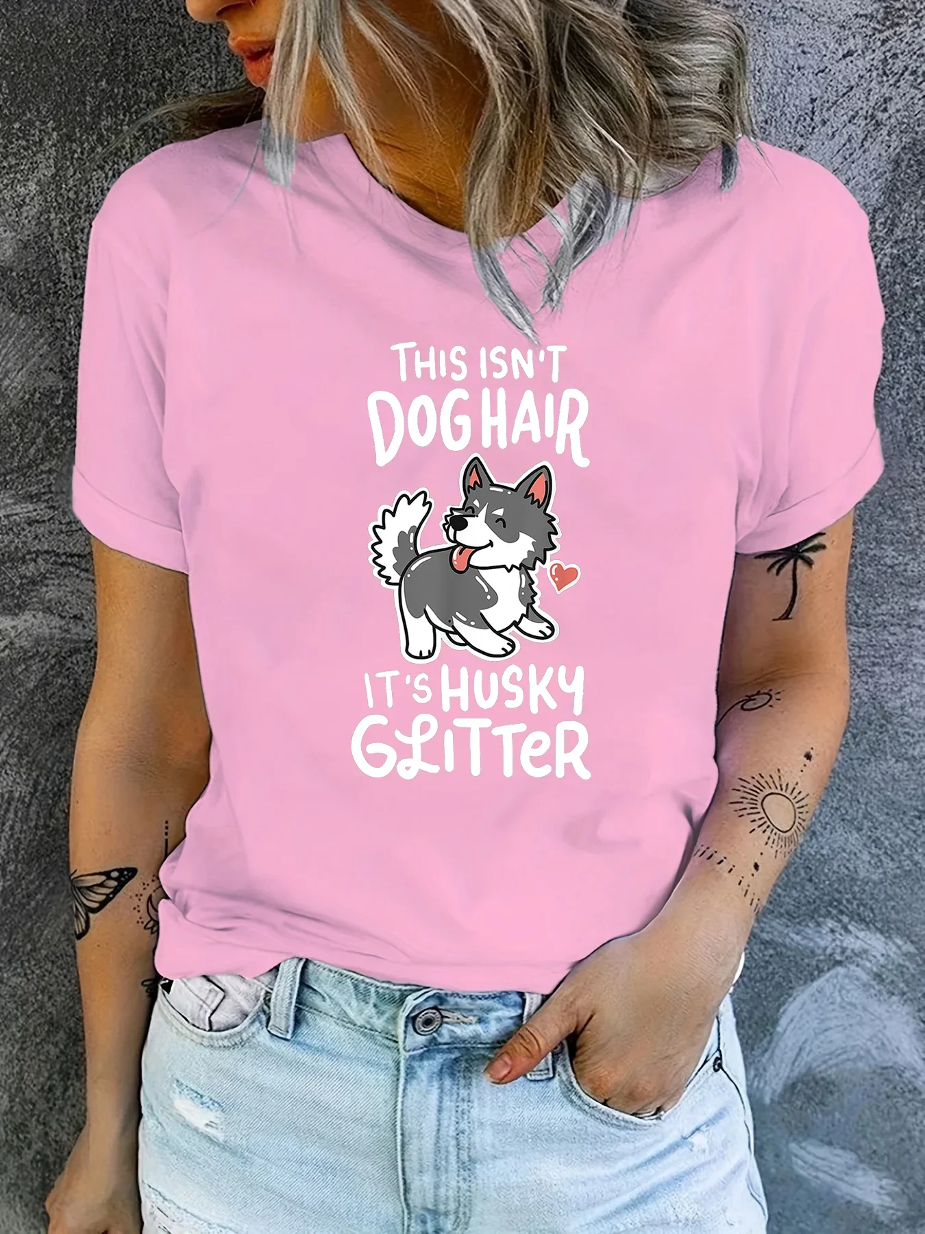 Husky Siberian Dog Women Top Owner Puppy Gift Printed Femme Women Graphic Female Loose Soft and Comfortable Fabric Aesthetic Tee