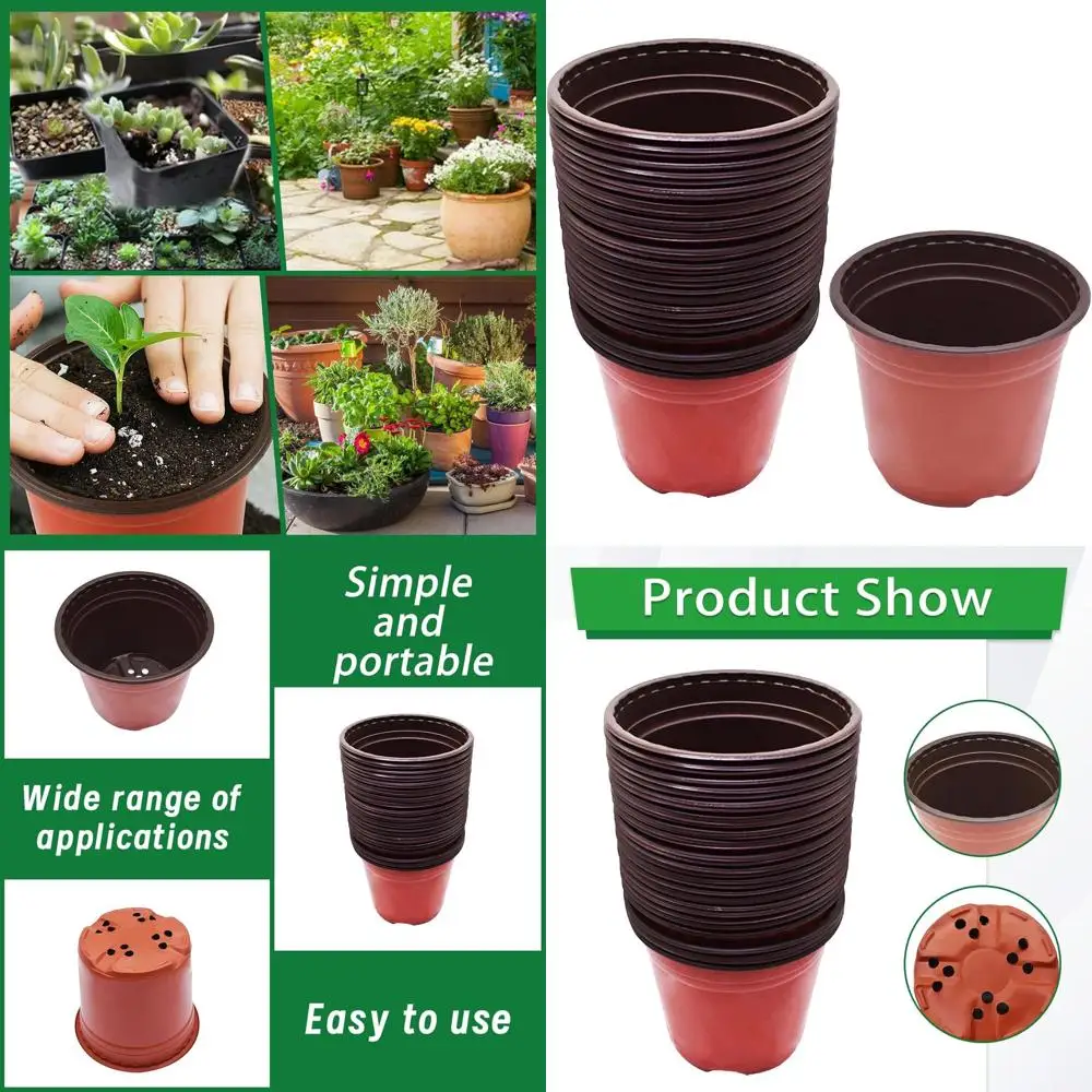 

100 пластиковых горшков для рассады, суккулентов и мелких растений