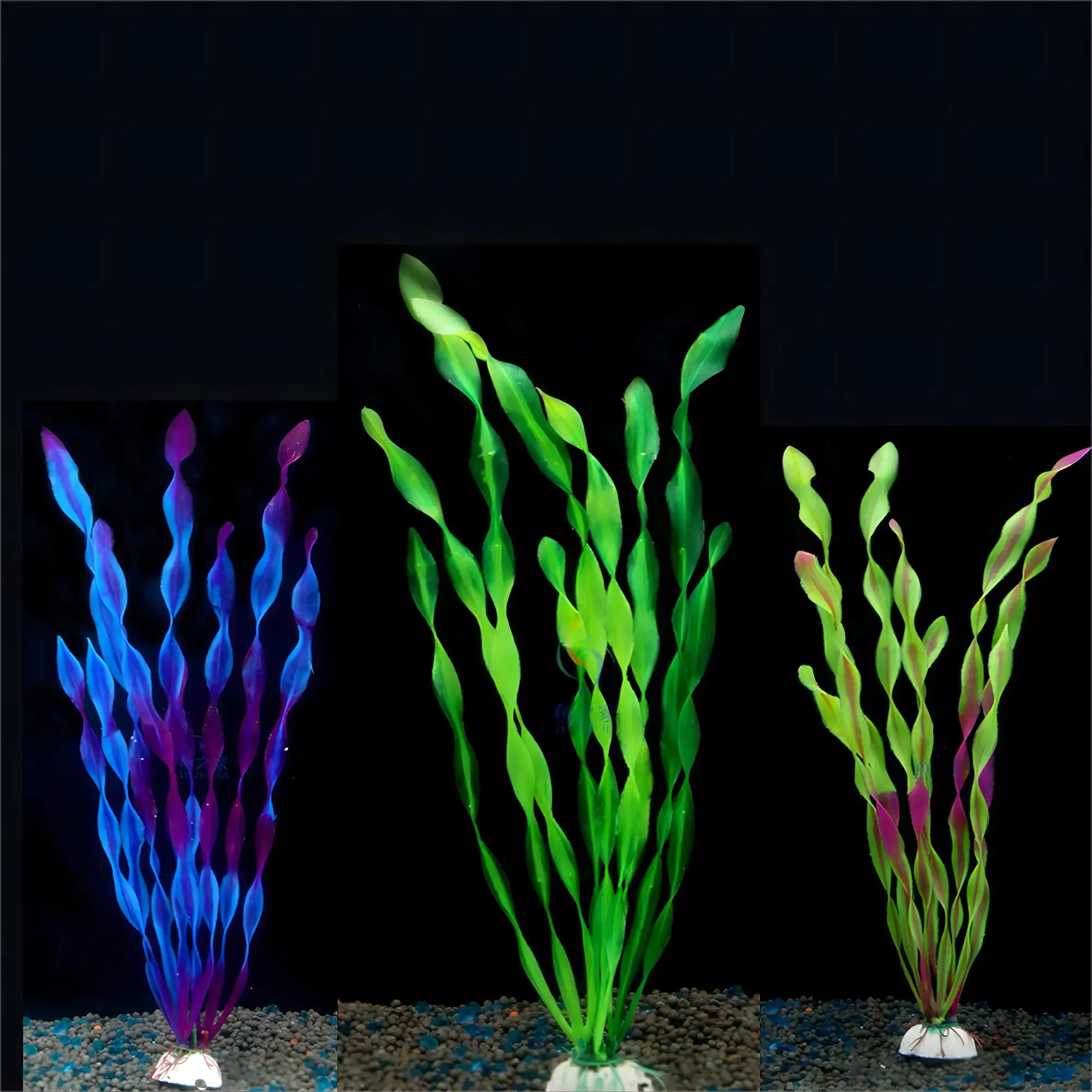 Plante artificielle d'aquarium en plastique, décoration de plantes sous-marines, Abropérer simulé, 3 couleurs, 1 pièce