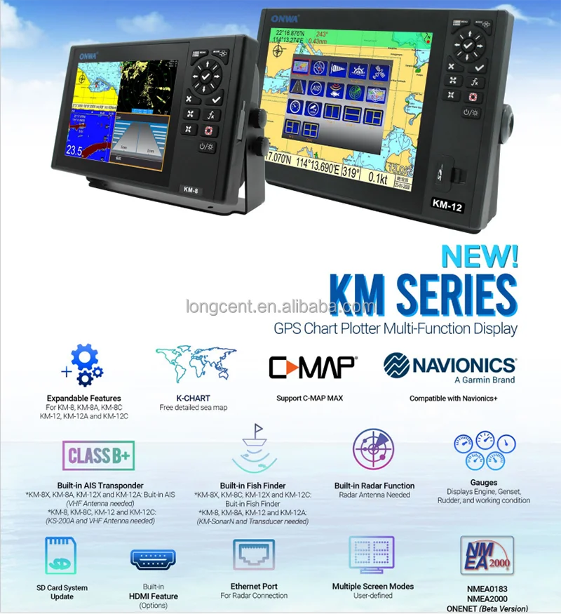 KM-12X (ใหม่!) เครื่องพล็อตแผน - Fish Finder Gps บทวิจารณ์และราคา