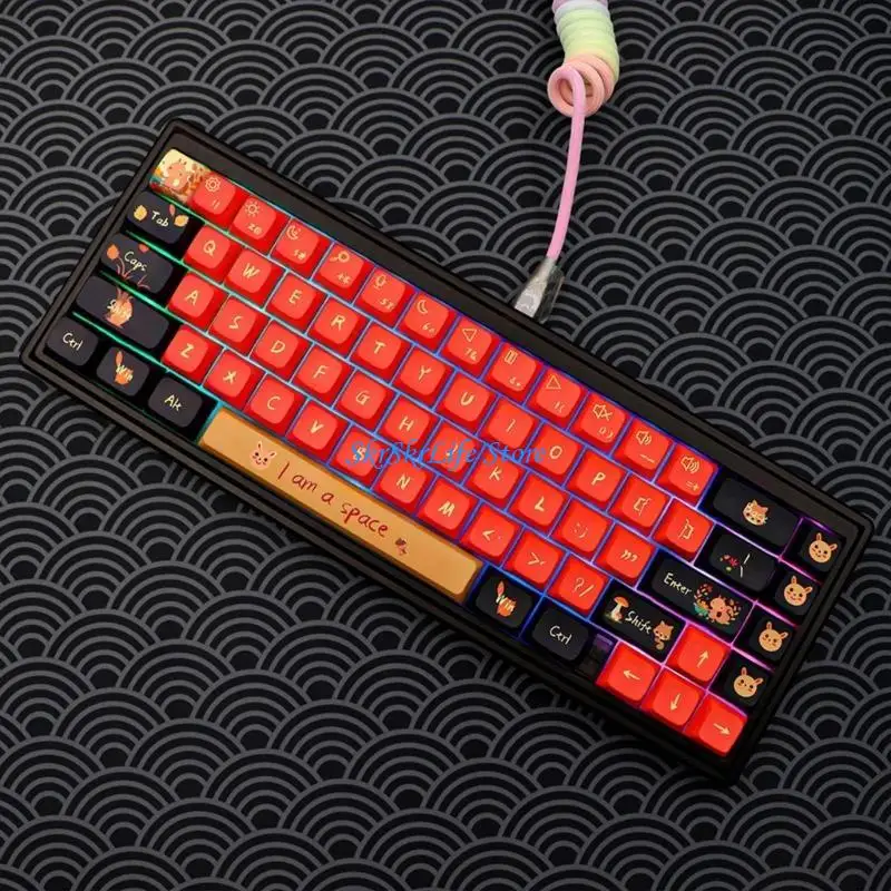 

E65e 139 Ключи Ключи Клюки Клюки XDA PBT-Dye-Subbed Mechanical Keyboard Cap Cap