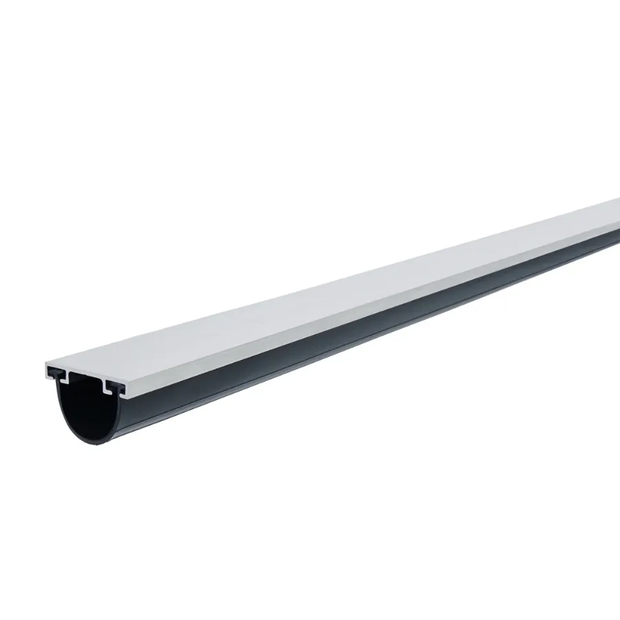 87643 9 ft. Black Aluminum and Vinyl Garage Door Bottom Seal for Residential and Commercial Use Weatherproof and Durable Seal w