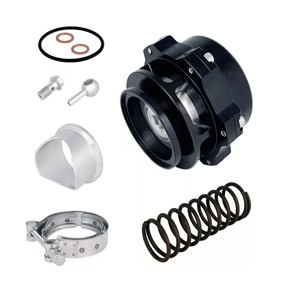 อลูมิเนียมสากล 50 มม. Blow Off Valve Dump Valve BOV พร้อมหน้าแปลน V-band สีดํา