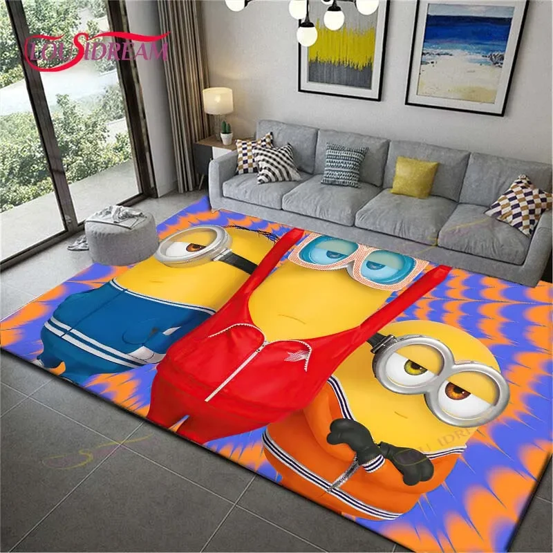 Famous Film M-Minion Character  Carpet Living Room Bedroom Bedside Mat Fashion Floor Mat Area Rug Door Mat