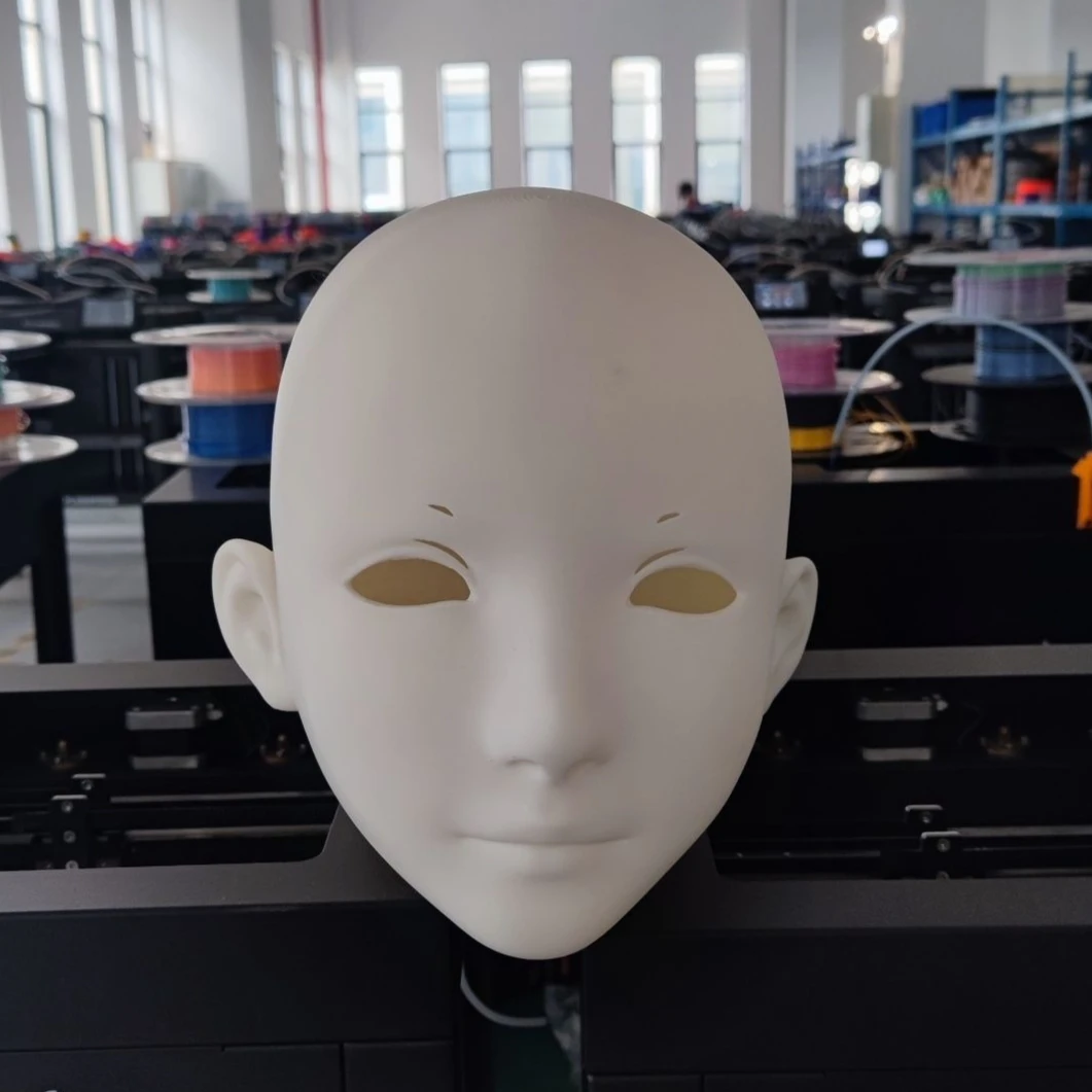 

3D Printing Kigurumi Half Head with Lock Anime Cosplay Mask Accessories 3DHead Shell Prop Real Person Wearing DIY Mask