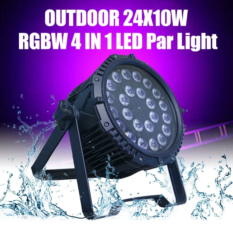 Waterproof 240W IP65 dmx with RDM 24x10W RGBW 4 in 1 stage lights outdoor led par light