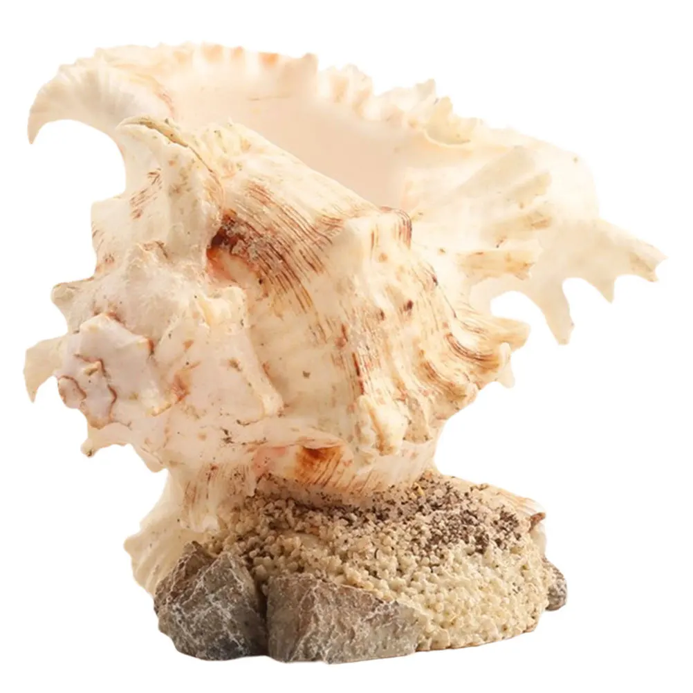 

Conch Adornment Resin Craft Home Fish Tank Aquarium Decoration Coastal Tabletop Beach Theme Wedding Party