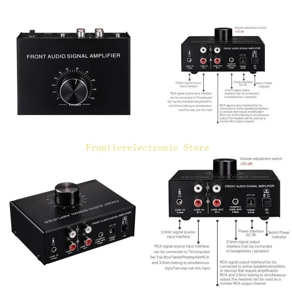 Amplificatori segnale stereo anteriori G8DB. Volumi degli altoparlanti. Controllo del segnale anteriore